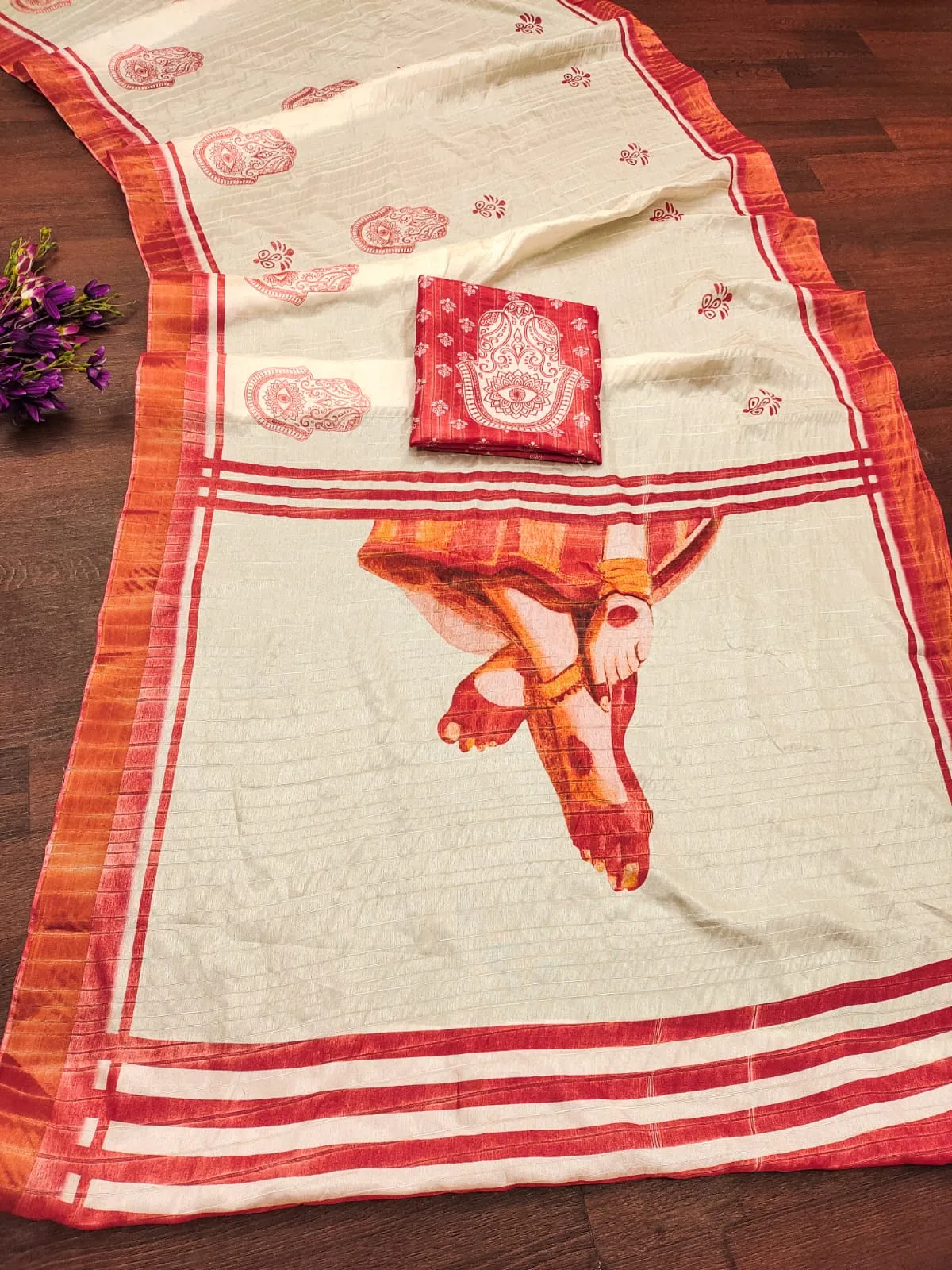 Buy Durga ashtami special saree in Surat - Reseller Bazzar